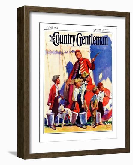 "Circus Work," Country Gentleman Cover, June 1, 1933-William Meade Prince-Framed Giclee Print