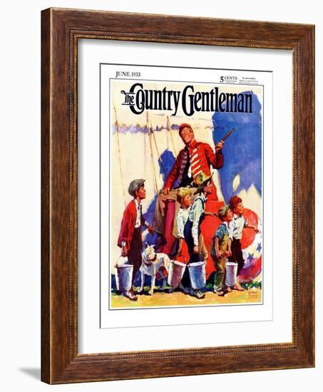 "Circus Work," Country Gentleman Cover, June 1, 1933-William Meade Prince-Framed Giclee Print