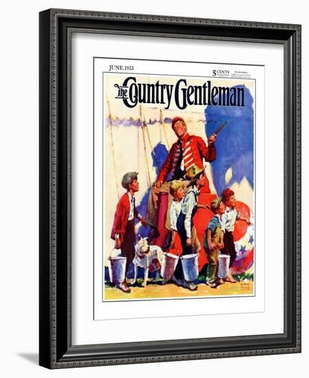 "Circus Work," Country Gentleman Cover, June 1, 1933-William Meade Prince-Framed Giclee Print