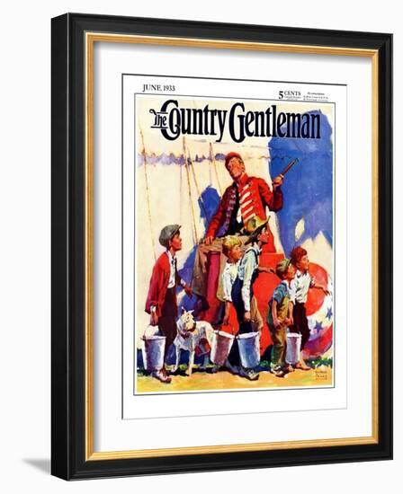 "Circus Work," Country Gentleman Cover, June 1, 1933-William Meade Prince-Framed Giclee Print