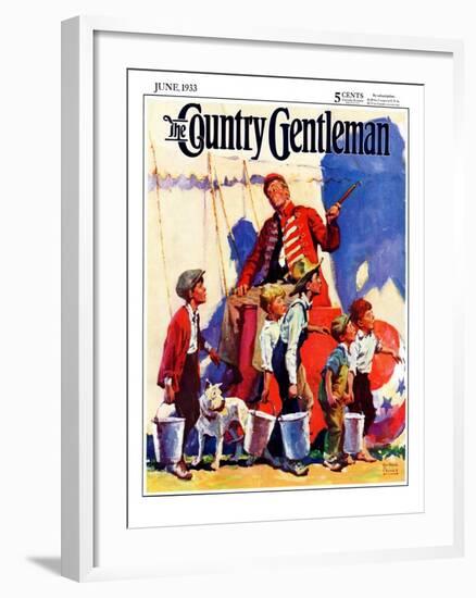 "Circus Work," Country Gentleman Cover, June 1, 1933-William Meade Prince-Framed Giclee Print