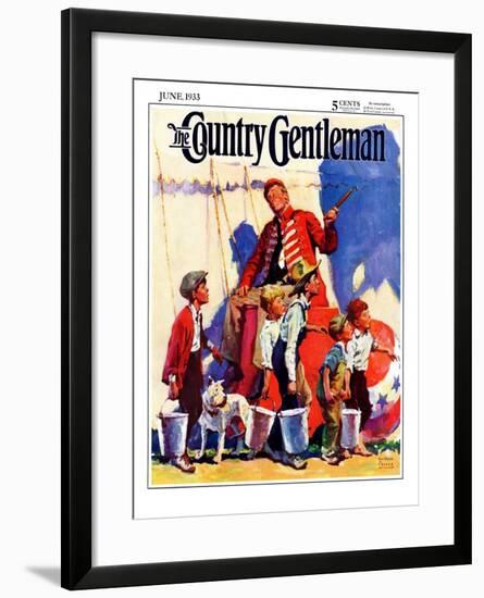 "Circus Work," Country Gentleman Cover, June 1, 1933-William Meade Prince-Framed Giclee Print