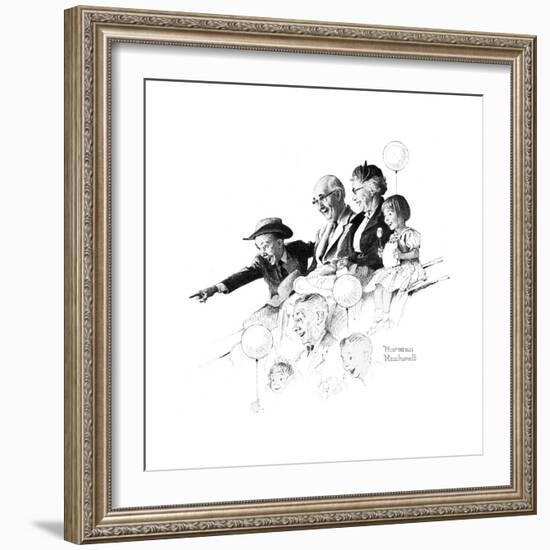 Circus-Norman Rockwell-Framed Giclee Print