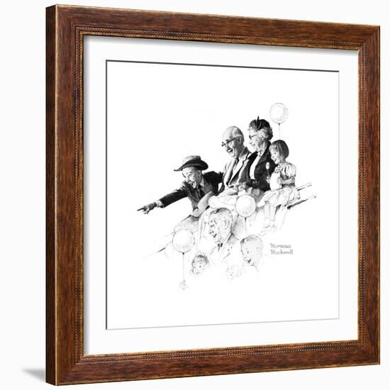 Circus-Norman Rockwell-Framed Giclee Print