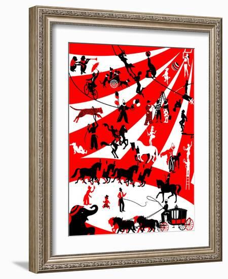 Circus-Milovelen-Framed Art Print