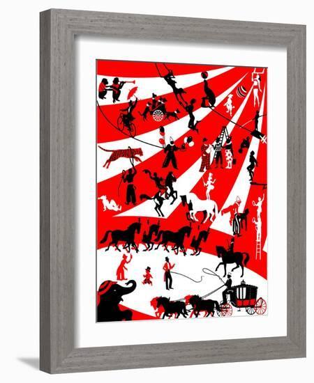 Circus-Milovelen-Framed Art Print