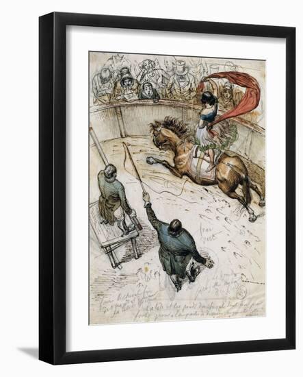 Circus-Jean-Jacques Grandville-Framed Giclee Print