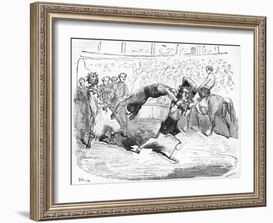 Cirque Napoleon Clowns-Gustave Doré-Framed Art Print