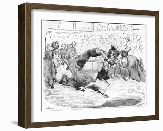 Cirque Napoleon Clowns-Gustave Doré-Framed Art Print