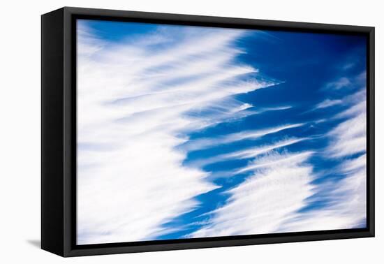 Cirrus clouds displaying wind shear, Brechin, Scotland, UK-Niall Benvie-Framed Premier Image Canvas