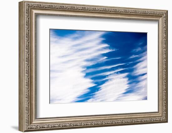 Cirrus clouds displaying wind shear, Brechin, Scotland, UK-Niall Benvie-Framed Photographic Print