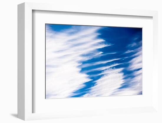 Cirrus clouds displaying wind shear, Brechin, Scotland, UK-Niall Benvie-Framed Photographic Print