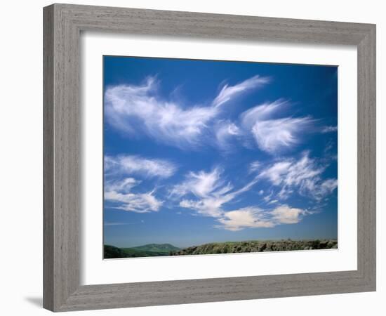 Cirrus Clouds, Tien Shan Mountains, Kazakhstan, Central Asia-N A Callow-Framed Photographic Print