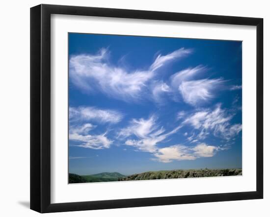 Cirrus Clouds, Tien Shan Mountains, Kazakhstan, Central Asia-N A Callow-Framed Photographic Print