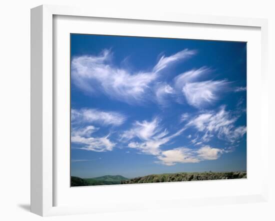 Cirrus Clouds, Tien Shan Mountains, Kazakhstan, Central Asia-N A Callow-Framed Photographic Print