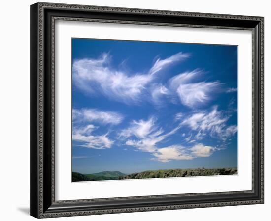 Cirrus Clouds, Tien Shan Mountains, Kazakhstan, Central Asia-N A Callow-Framed Photographic Print