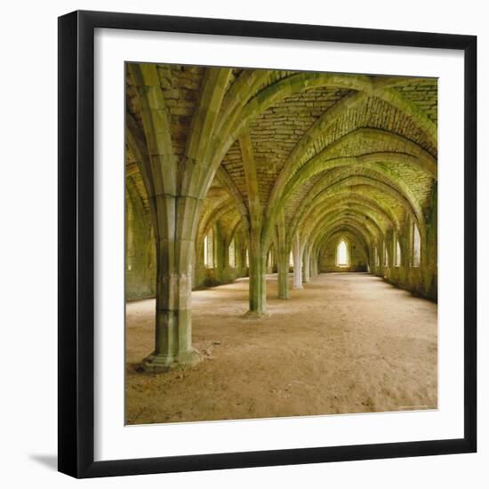 Cistercian Refectory, Fountains Abbey, Yorkshire, England-Michael Jenner-Framed Photographic Print