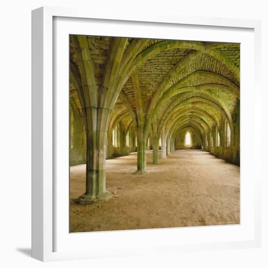 Cistercian Refectory, Fountains Abbey, Yorkshire, England-Michael Jenner-Framed Photographic Print