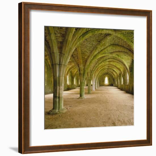 Cistercian Refectory, Fountains Abbey, Yorkshire, England-Michael Jenner-Framed Photographic Print
