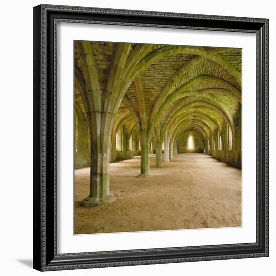 Cistercian Refectory, Fountains Abbey, Yorkshire, England-Michael Jenner-Framed Photographic Print