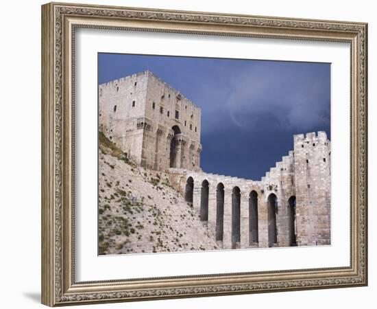 Citadel before a Storm, Aleppo-Julian Love-Framed Photographic Print