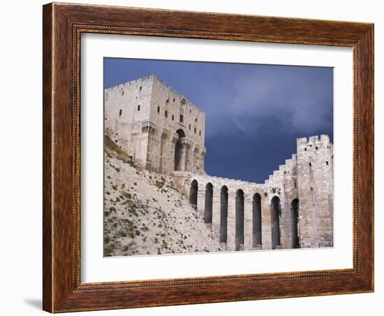 Citadel before a Storm, Aleppo-Julian Love-Framed Photographic Print