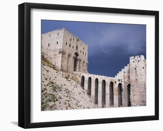 Citadel before a Storm, Aleppo-Julian Love-Framed Photographic Print