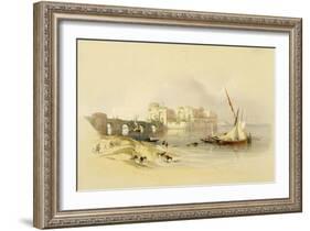 Citadel of Sidon, 1839, Plate 76 from Volume II of The Holy Land, Engraved by Louis Haghe-David Roberts-Framed Giclee Print