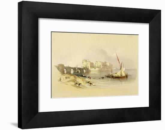 Citadel of Sidon, 1839, Plate 76 from Volume II of The Holy Land, Engraved by Louis Haghe-David Roberts-Framed Giclee Print