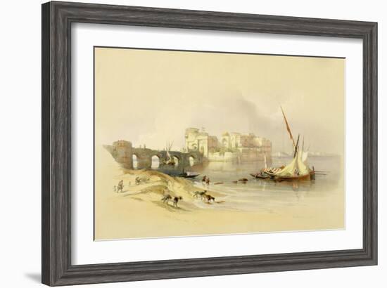 Citadel of Sidon, 1839, Plate 76 from Volume II of The Holy Land, Engraved by Louis Haghe-David Roberts-Framed Giclee Print