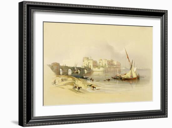 Citadel of Sidon, 1839, Plate 76 from Volume II of The Holy Land, Engraved by Louis Haghe-David Roberts-Framed Giclee Print