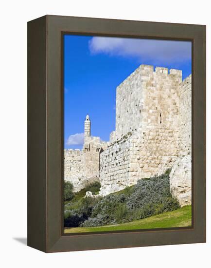 Citadel (Tower of David), Old City Walls, UNESCO World Heritage Site, Jerusalem, Israel-Gavin Hellier-Framed Premier Image Canvas