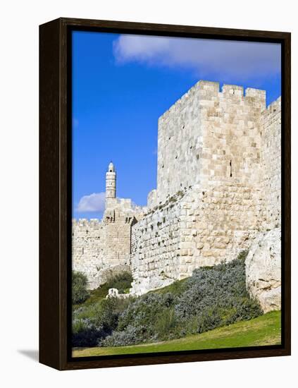 Citadel (Tower of David), Old City Walls, UNESCO World Heritage Site, Jerusalem, Israel-Gavin Hellier-Framed Premier Image Canvas