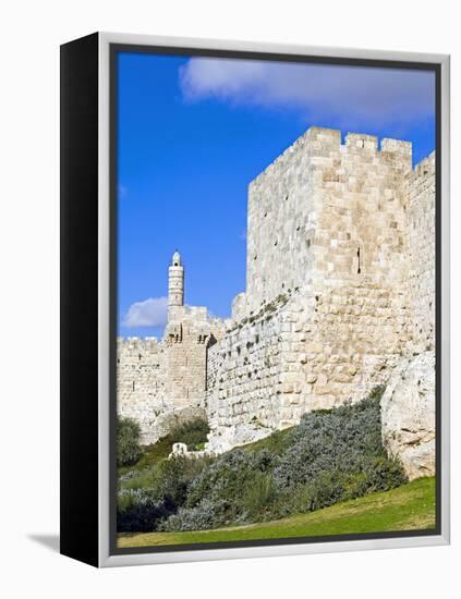 Citadel (Tower of David), Old City Walls, UNESCO World Heritage Site, Jerusalem, Israel-Gavin Hellier-Framed Premier Image Canvas