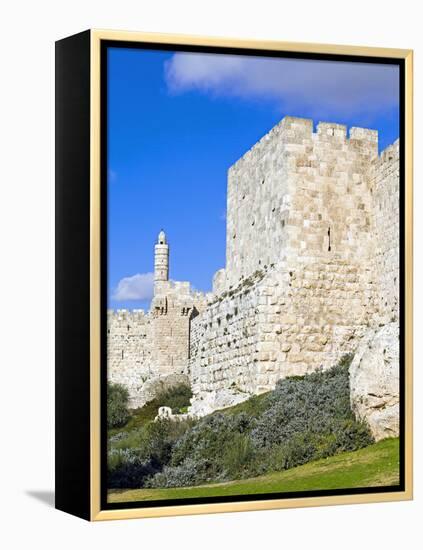 Citadel (Tower of David), Old City Walls, UNESCO World Heritage Site, Jerusalem, Israel-Gavin Hellier-Framed Premier Image Canvas