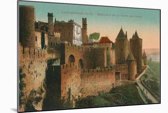 Citadelle of Carcasonne, France-null-Mounted Art Print