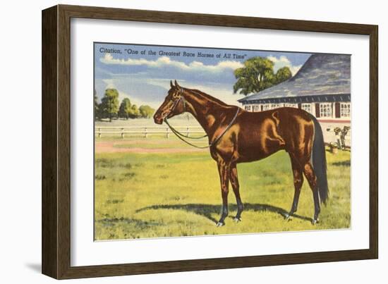 Citation, Kentucky Derby Winner-null-Framed Art Print