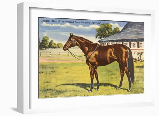 Citation, Kentucky Derby Winner-null-Framed Art Print