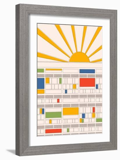 Cité Radieuse, 2021 (Digital)-Florent Bodart-Framed Giclee Print