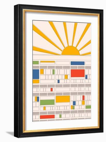 Cité Radieuse, 2021 (Digital)-Florent Bodart-Framed Giclee Print