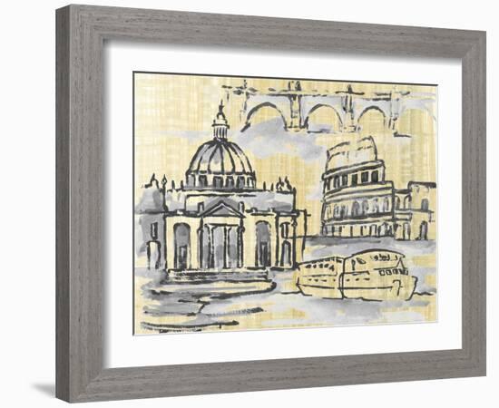 Cities III-Margaret Ferry-Framed Art Print