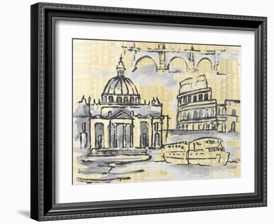 Cities III-Margaret Ferry-Framed Art Print