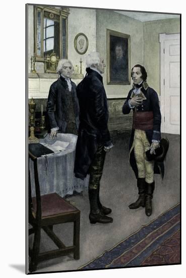 Citizen Genet presented to Washington-Howard Pyle-Mounted Giclee Print