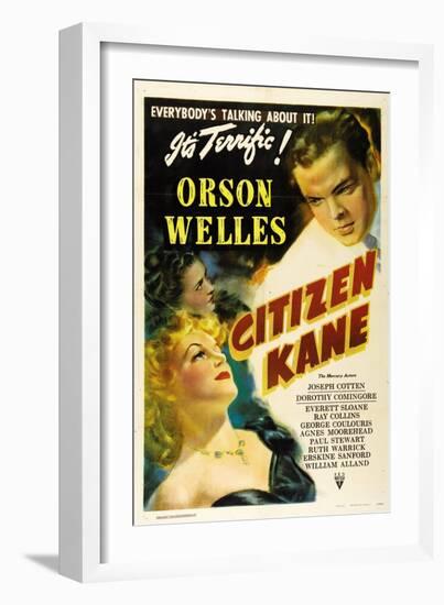 Citizen Kane, Directed by Orson Welles, 1941-null-Framed Giclee Print