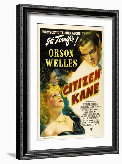 Citizen Kane, Directed by Orson Welles, 1941-null-Framed Giclee Print