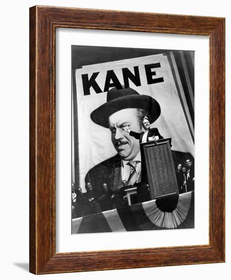 Citizen Kane, Orson Welles, 1941, Running For Governor-null-Framed Photo