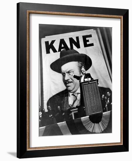 Citizen Kane, Orson Welles, 1941, Running For Governor-null-Framed Photo