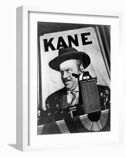 Citizen Kane, Orson Welles, 1941, Running For Governor-null-Framed Photo