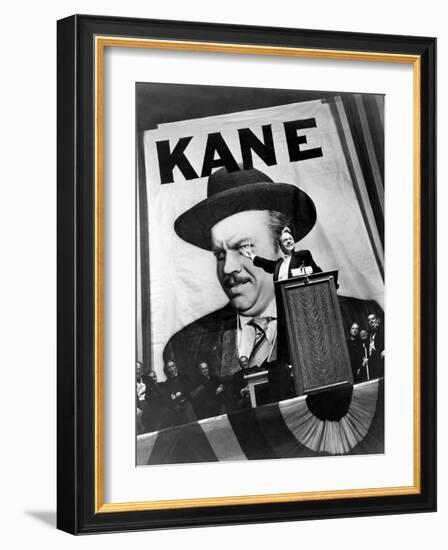 Citizen Kane, Orson Welles, 1941, Running For Governor-null-Framed Photo