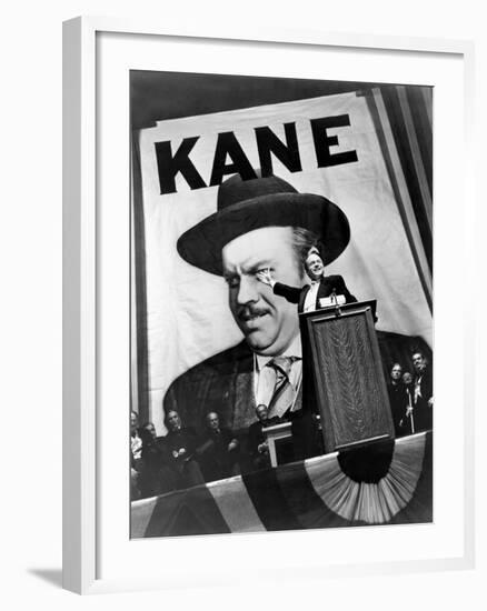 Citizen Kane, Orson Welles, 1941, Running For Governor-null-Framed Photo